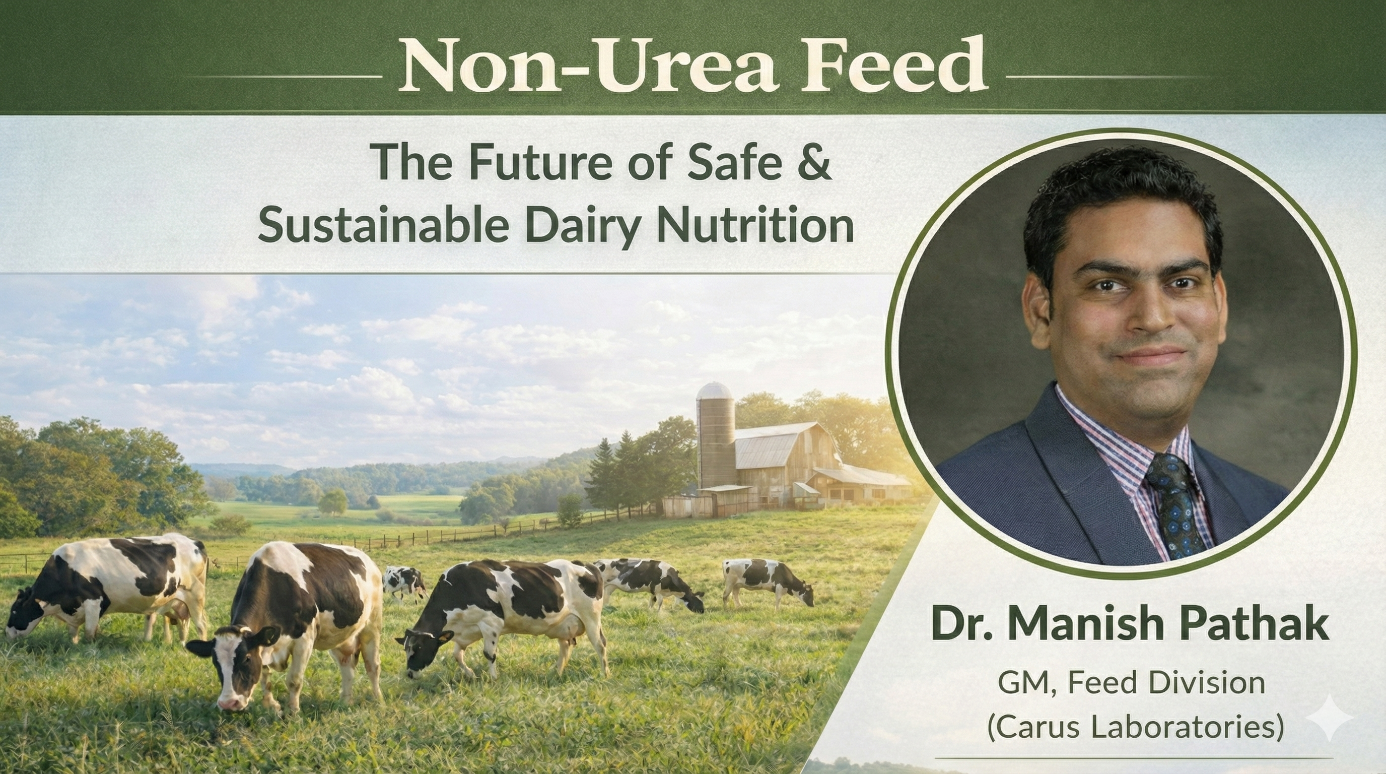 High-yielding Indian dairy cow eating safe non-urea feed